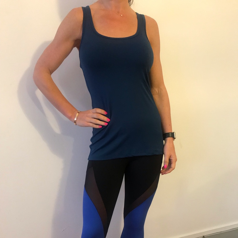 Blue athletic tank